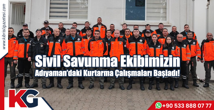 Sivil Savunma Ekibimizin Adıyaman'daki Kurtarma Çalışmaları Başladı