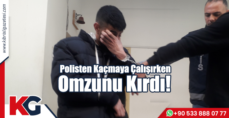 Polisten Kaçmaya Çalışırken Omzunu Kırdı!