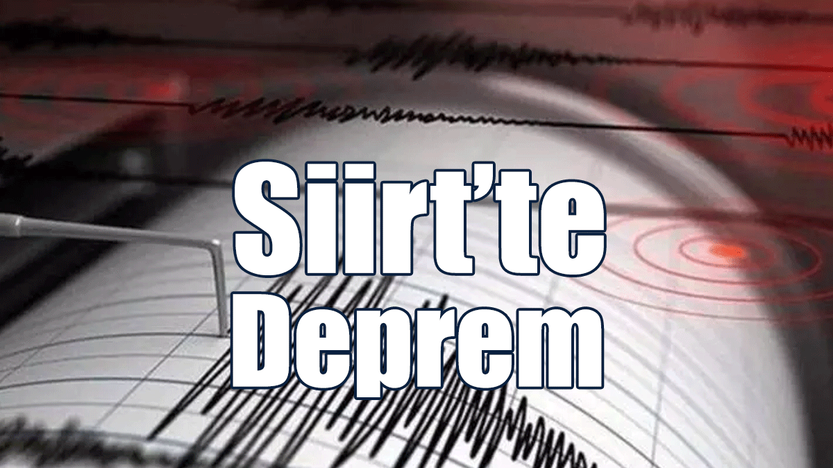 Siirt’te 3.9 Büyüklüğünde Deprem