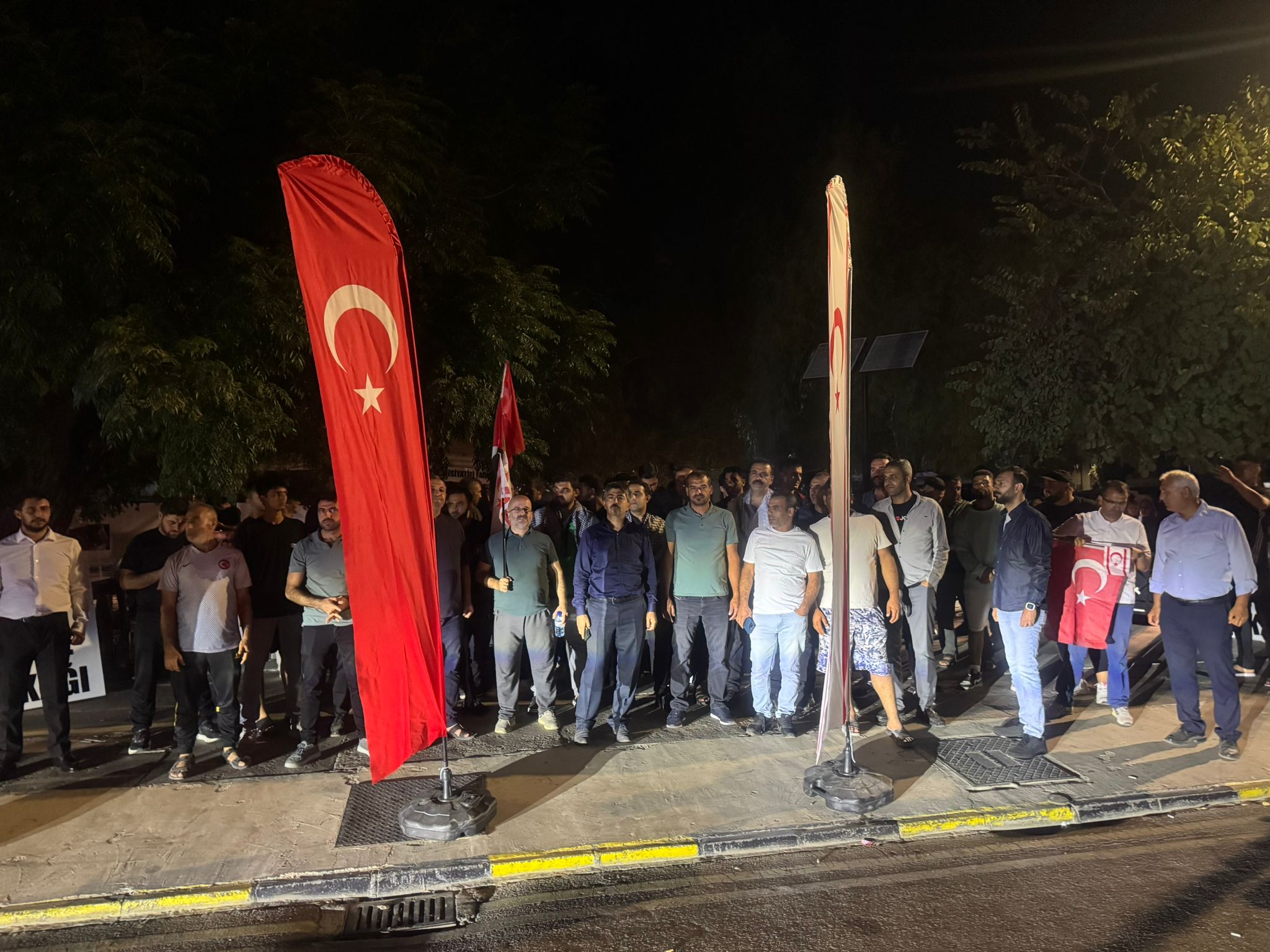 İsrail'in Küresel Sumud Filosu'na müdahalesi Lefkoşa'da protesto edildi