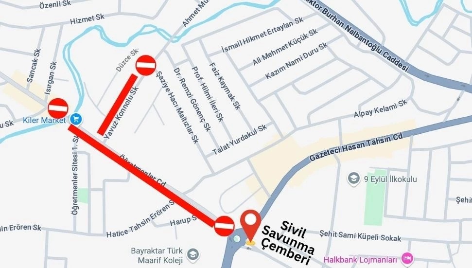 Lefkoşa Öğretmenler Caddesi trafiğe kapatıldı