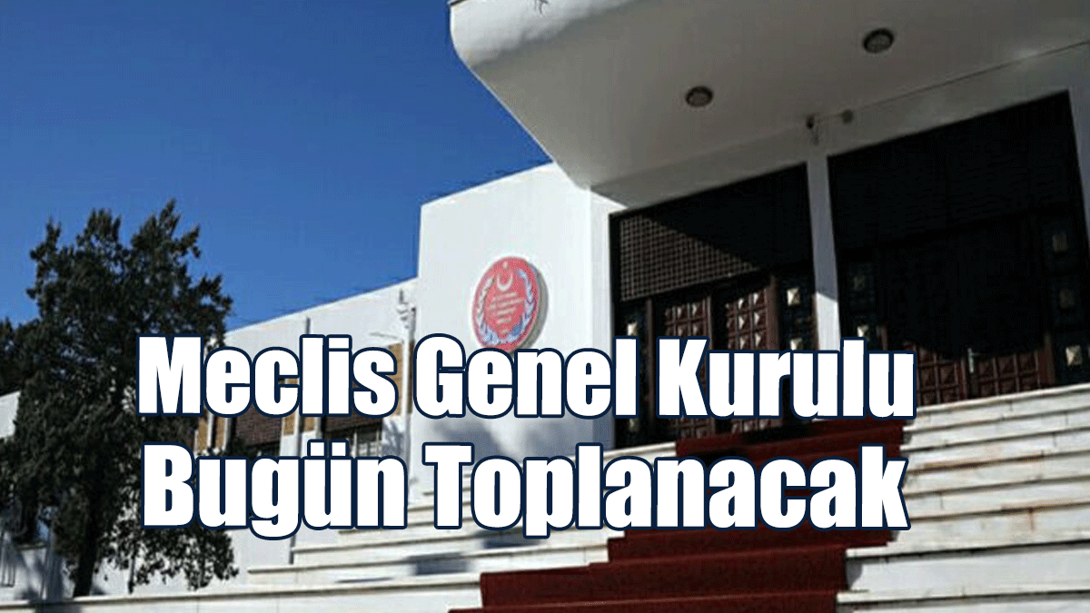Meclis Genel Kurulu Bugün Toplanacak