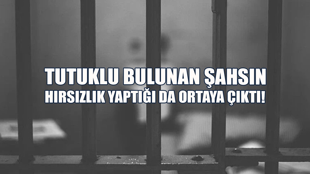 Tutuklu Bulunan Şahsın Hırsızlık Yaptığı Da Ortaya Çıktı!