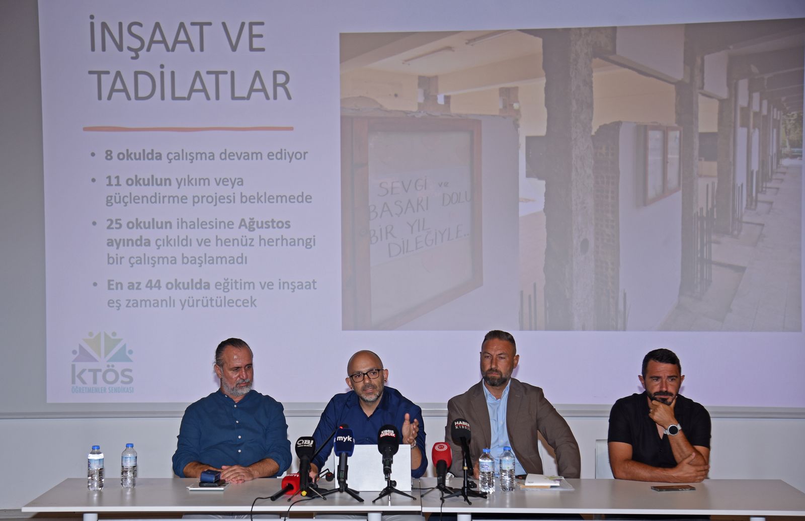 KTÖS: Yeni dönemde en az 44 okulda eğitim ve inşaat bir arada yürütülecek