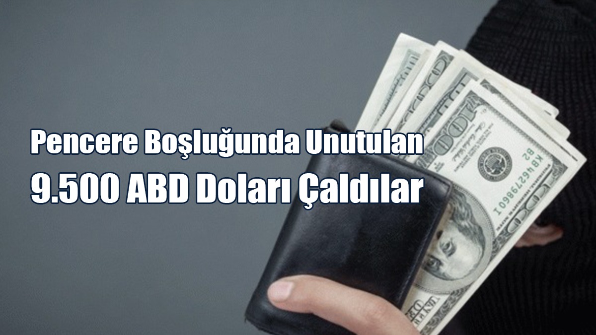 Pencere Boşluğunda Unutulan 9.500 ABD Doları Çaldılar