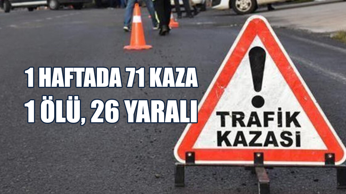 Haftalık Kaza Raporunu Açıklandı