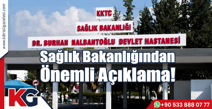 Sağlık Bakanlığı Önemli Açıklama!