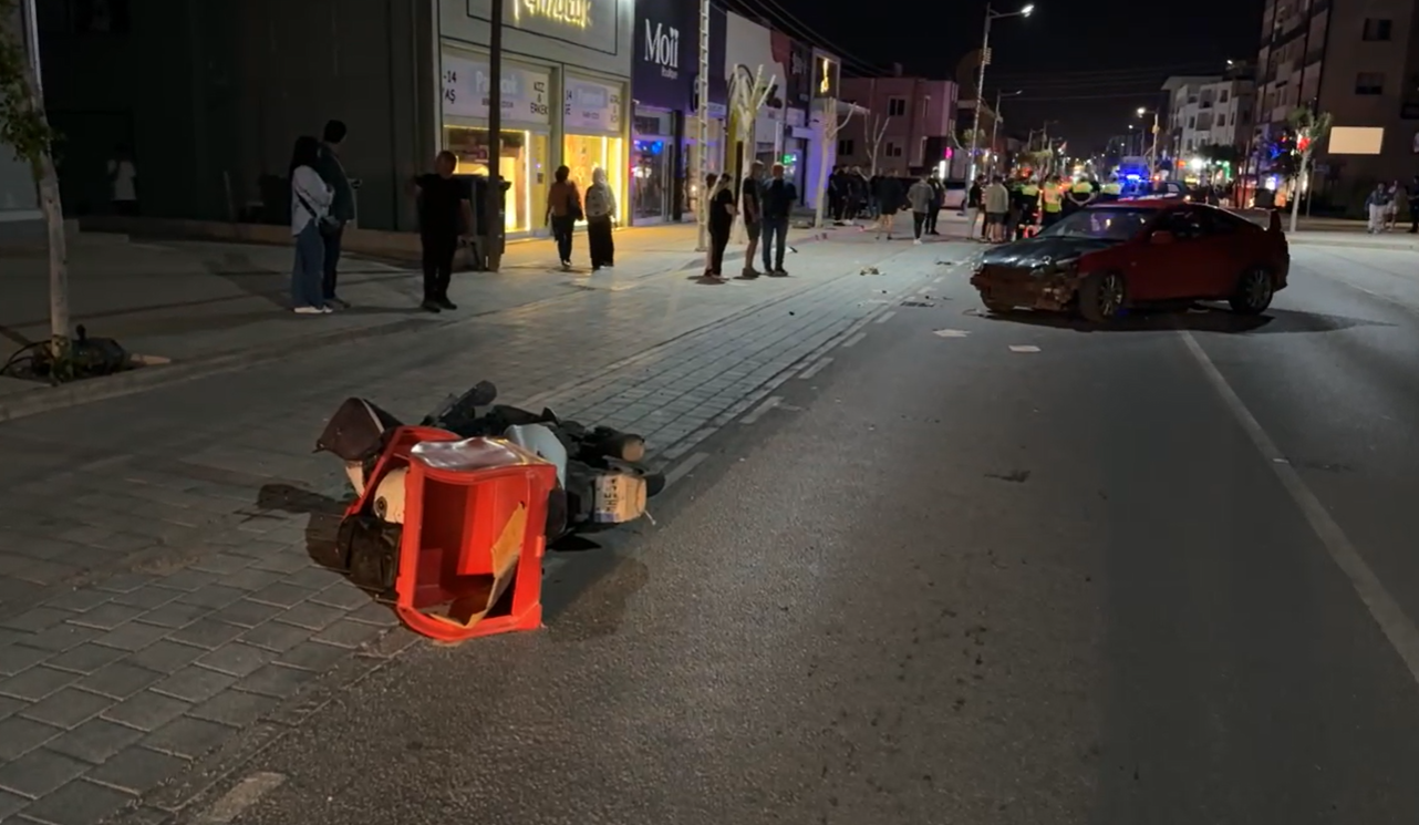 Gönyeli'de kaza: Motosiklet sürücüsü yoğun bakımda