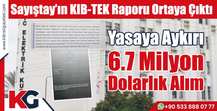 Sayıştay’ın KIB-TEK Raporu Ortaya Çıktı: Yasaya Aykırı 6.7 Milyon Dolarlık Alım