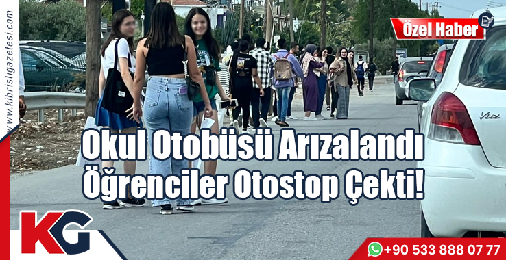 Okul Otobüsü Arızalandı, Öğrenciler Otostop Çekti!