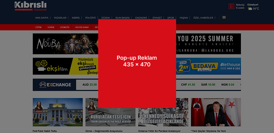 Popup Reklam Alanı
